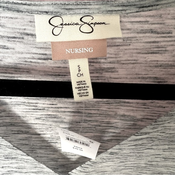 NWT Heather Gray Jessica Simpson Nursing Top Size Small - Picture 3 of 3